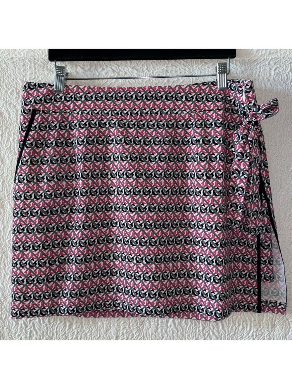 Golftini "G" & Criss-Cross Stripes Print Golf The Golftini Skort